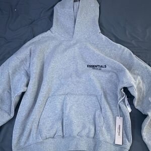 Fear of God Essentials Hoodie. Grey. Size Medium